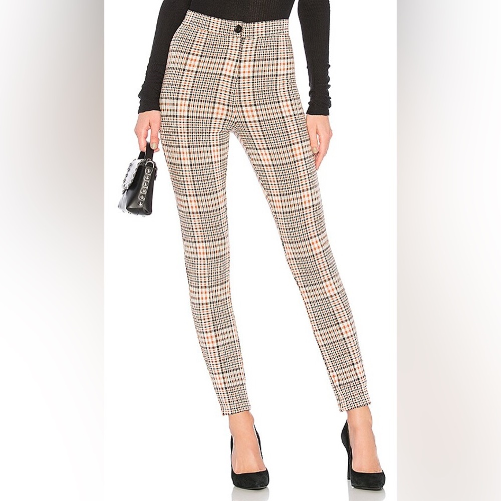 Free People Carnaby Rust Plaid Pants
